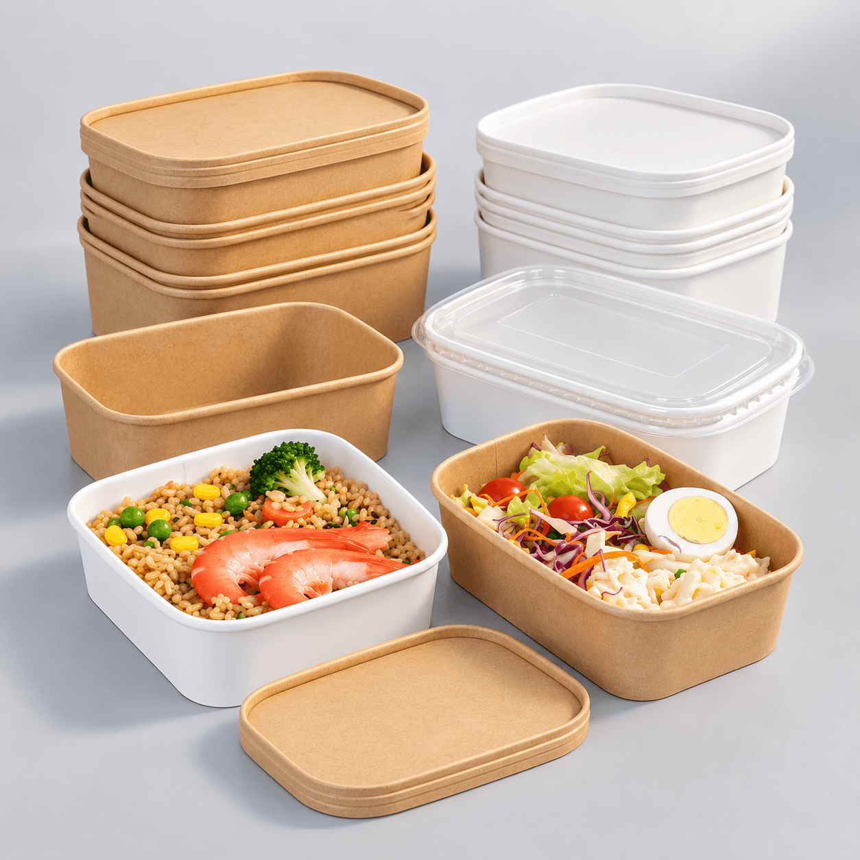 Rectangular Paper Salad Bowl